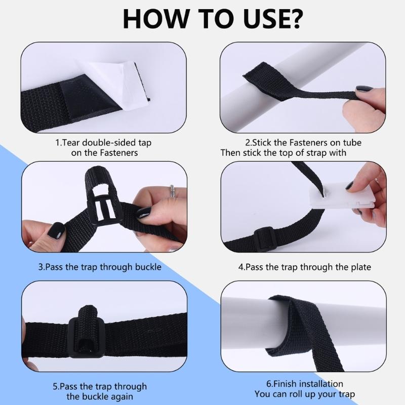 12Pcs Heavy Duty Swimming Pool Solar Cover Clips Plastic Fasteners For Roll Rope Organization And Security