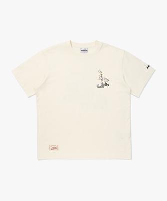[Diadora By Palmes] Graphic Short Sleeve T-Shirt White