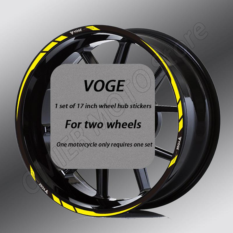 17'' Reflective Motorcycle Accessory Wheel Sticker Rim Decal For VOGE 250RR 300RR 500AC 525R 500DS 650DS