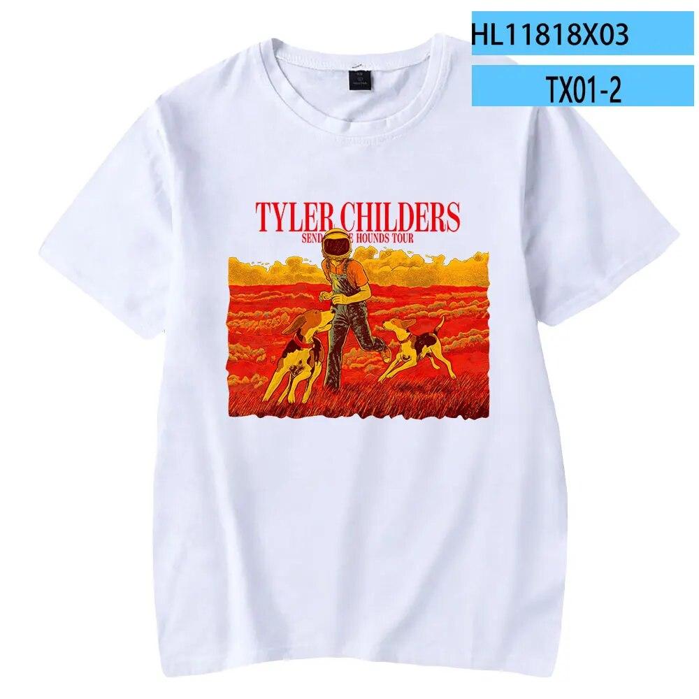 Tyler Childers Merch 2023 Send in the Hounds Tour Tričko Unisex Tričko s krátkým rukávem Tričko Dámské Tričko Unisex Módní Oblečení Unisex