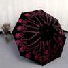 Spooky Skeleton Circle Dance Wall Art PrintUmbrella with Cute Design, Portable 3-Fold Compact Umbrella for Men & Women, Valentine's Day Mother's Day H