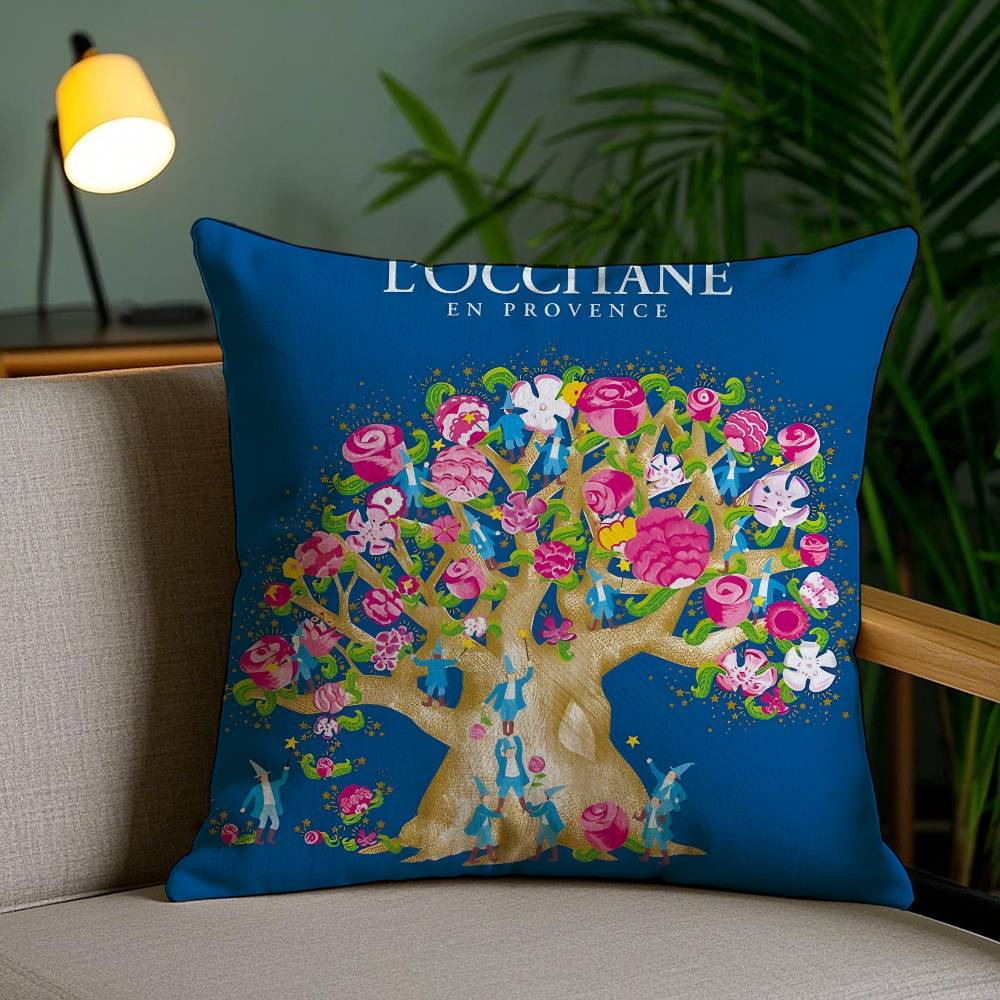 Art De Vivre LOccitane-L Pillow Case Anti-dustmite Pillowcase Invisible Zipper Silky Short Plush Sofa Cushion Cover