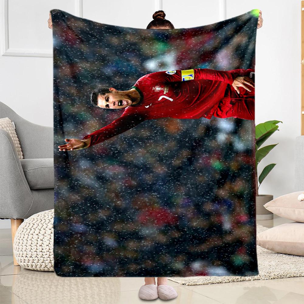 Cristiano Ronaldo Celebration Blanket Warmthful Decor Suitable for Sofa Chair Picnics All-Season Use Modern Gifts For Family Or Friends