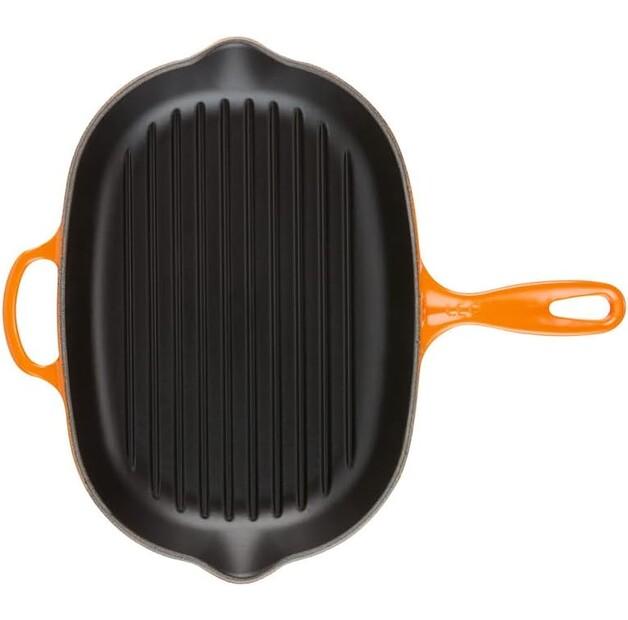Чугунная сковорода-гриль овальная Le Creuset Signature 32 см, красная (20194320900422)