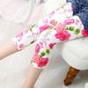 Neuer Stil Milchseide Stretch-Leggings für Mädchen, bedrucktes Design, dünne Passform für Frühling und Sommer, geeignet für mittelgroße und große Kinder, Capri-Hosen