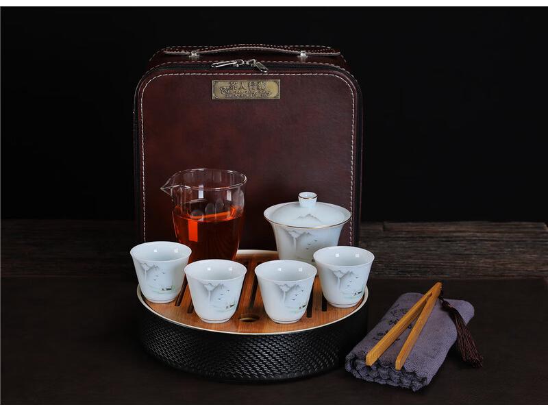 Chaxun Portable White Porcelain Tea Set
