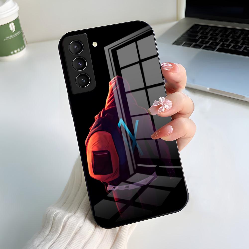 World Hit DJ Alan Walker Phone Case For Samsung S25 S24 FE S23 S22 S21 Plus S20 Ultra Note20Ultra Black Glass Cover