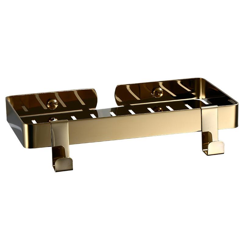 Tuqiu Rose Gold Bathroom Shelf Gold Soap Holder SUS 304 Black Bathroom Soap Dish Wall Mounted white Kitchen Storage holder