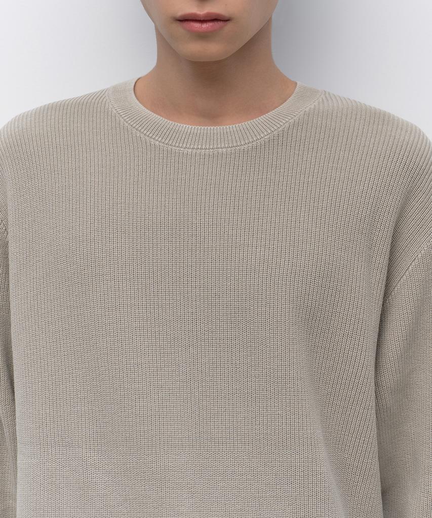 MUSINSA STANDARD Pigment Crew Neck Knit [Dusty Beige]
