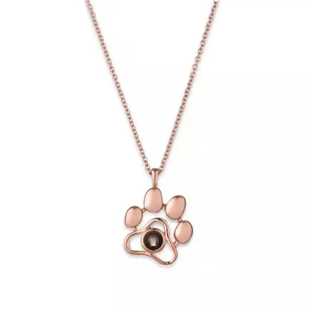 1PC Fashion Love Heart Letter Crystal Necklace 100 Languages I Love You Projection Pendant Necklace Women Jewelry Friends Gifts