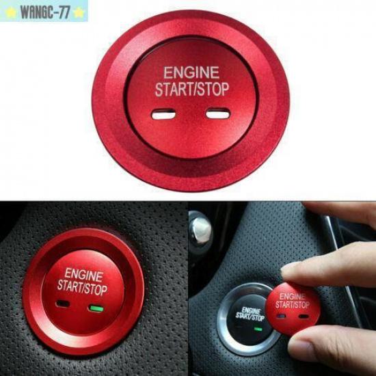 Keyless Engine Start/Stop Push Button Trim Cover Decor Ring For Cadillac Chevy
