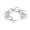 Yhpup High Quality Stainless Steel Handmade Chain Bracelet Bangle Waterproof Texture Toggle-Clasps Wrist Jewelry Exclusive Gift