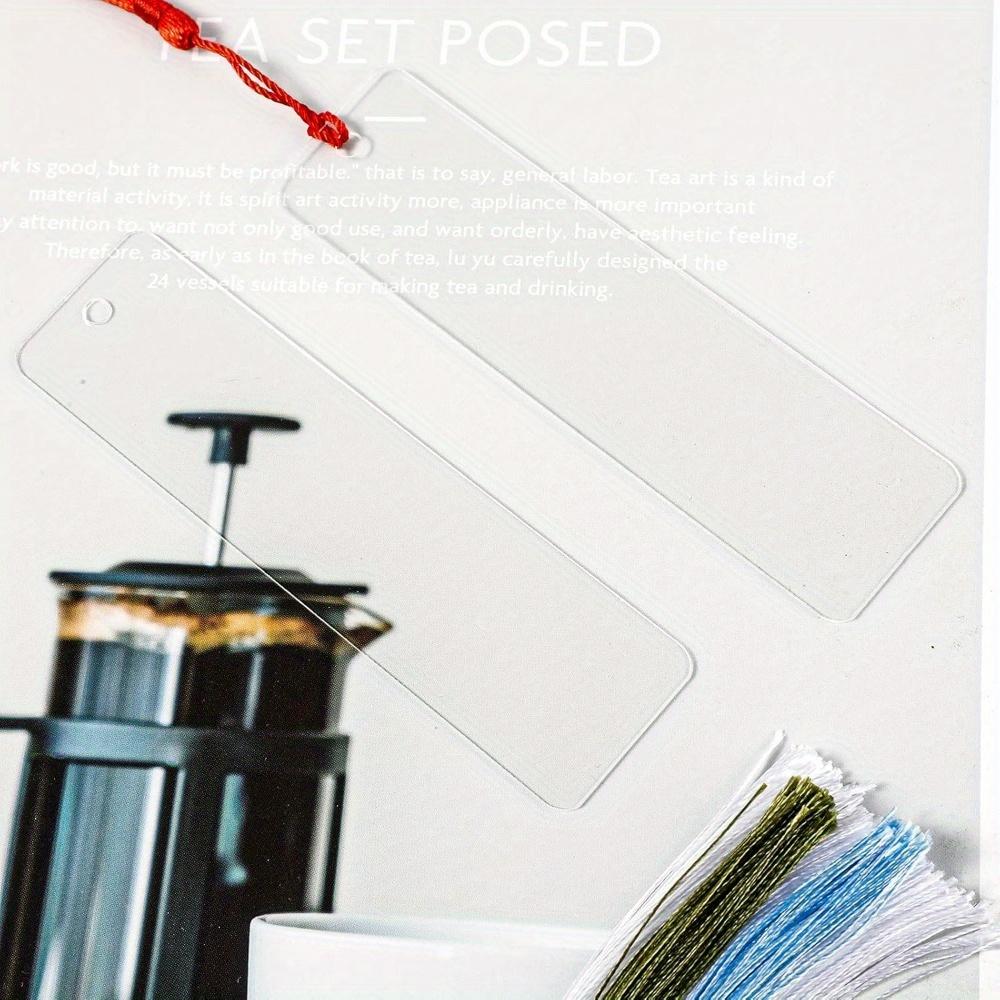 30pcs Acrylic Bookmark Blanks Clear Acrylic Bookmarks for Women with 30 Pieces Colorful Tassel Bookmarks Crafts School Gift Bags Book Lovers