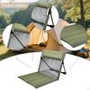 Camping Chair with Backrest Camp Seat Beach Cushion Lounge Foldable for Park Barbecue
