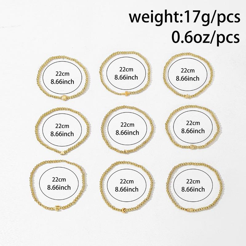 

Украшения для ног, нишевые, простые бисерные пляжные анклеты, набор из девяти штук для женщин