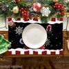 4pcs/6pcs Christmas Placemats for Dining Table, Candy Cane Santa Table Placemats, Suitable for Holiday Decorations, Dining Tables, Scenes, Weddings, B
