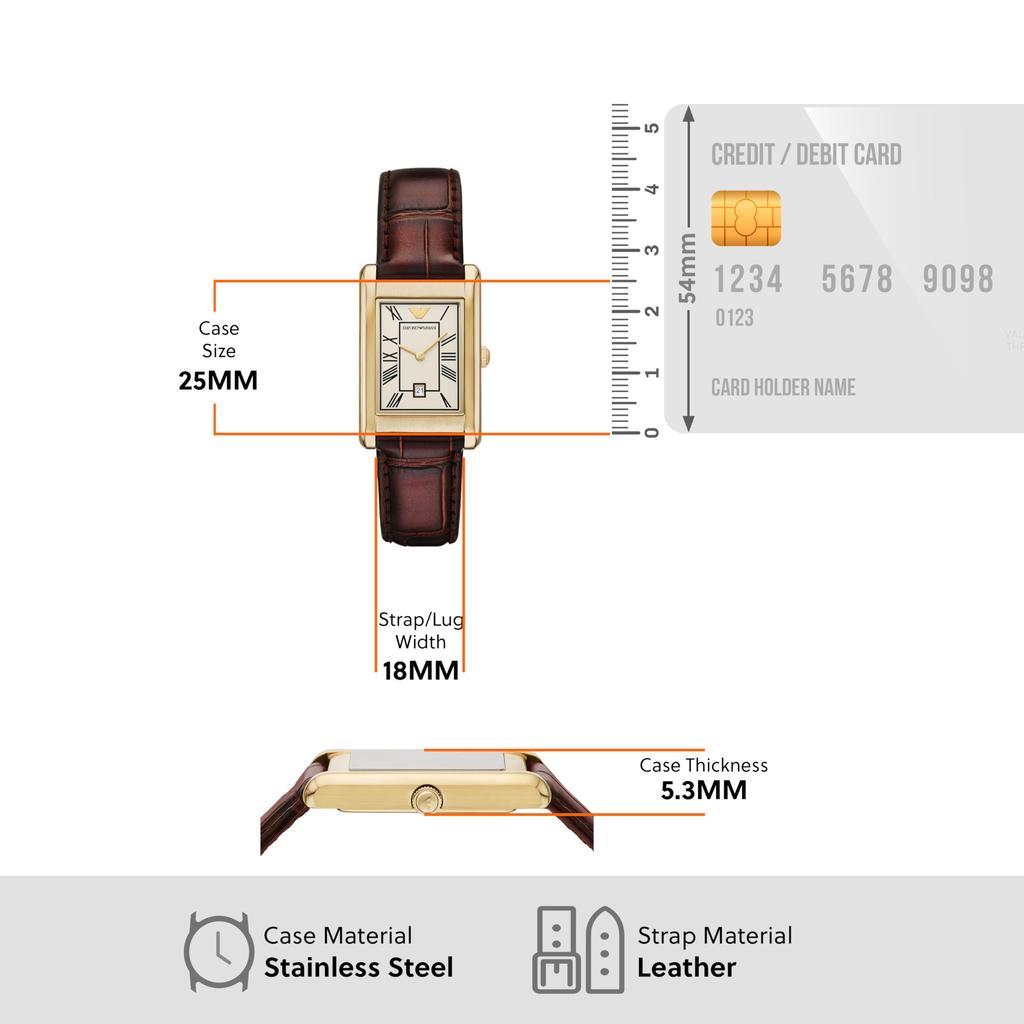 Emporio Armani AR11665 Braune Uhr Herren