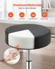 Rolling Stools with Wheels, Set of 2, 226.8kg Weight Capacity, Height Adjustable, Thick Cushion Ergonomic PU Leather Seat, 360° Swivel Round Rolling