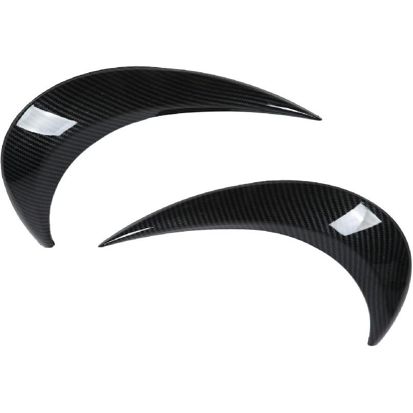 Ymiko 1Pair Carbon Fiber Headlight Eyelid Eye Lid Eyebrow Cover Headlight Eyebrow Left Right Streamlined Design Protective for 2012-2018