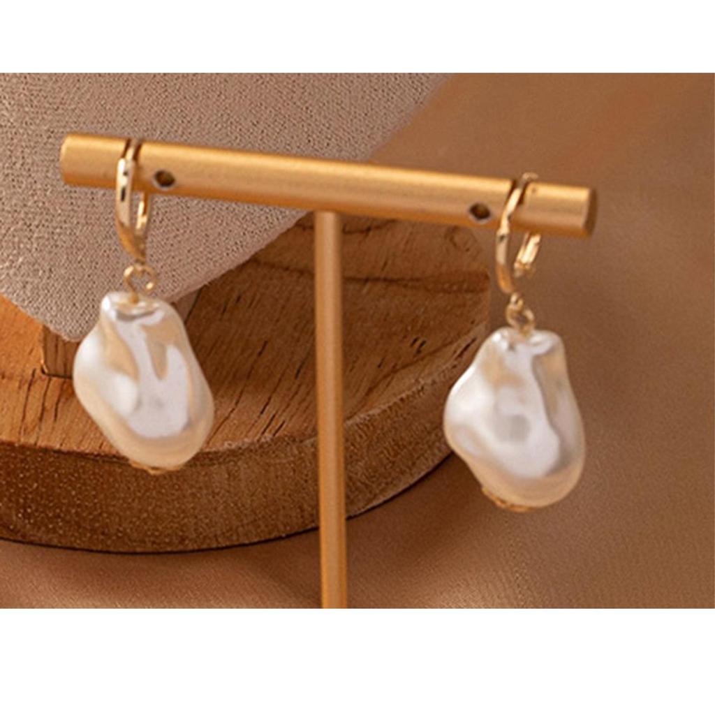 Trendy Irregular Pearl Necklace and Earrings Set - Women's Fashion Jewelry