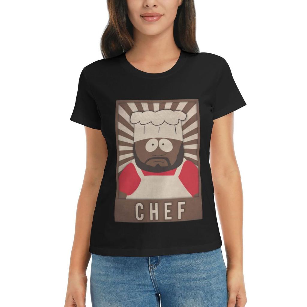 Women TShirt Chef Southpark Summer Short Sleeve Tees Crew Neck Cotton T Shirts Clothes Tops Streetwear