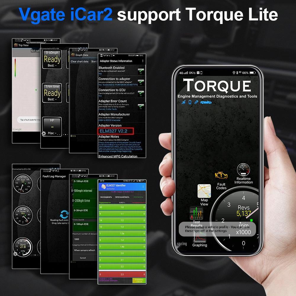 Vgate iCar2 Bluetooth 3.0 Skaner Diagnostyczny Samochodowy OBD2