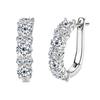 1 Pair Ear-buckle Earrings, Circle Earrings with Dazzling Cubic Zirconia, Layered Design Easy to Wear Round Earrings for Daily Wear