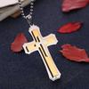 European & American Retro Men's Titanium Steel Cross Pendant Necklace
