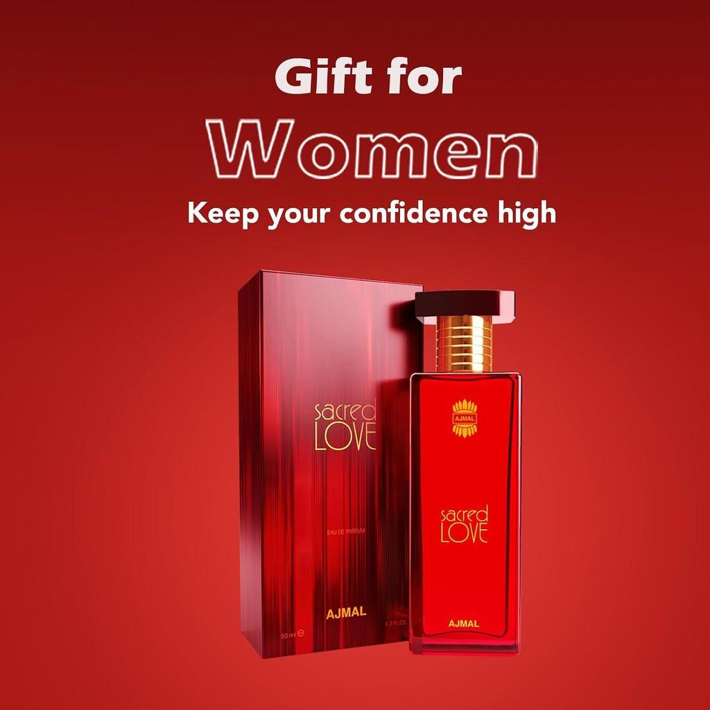 Ajmal Sacred Love EDP Floral Perfume for Women, 50 Ml