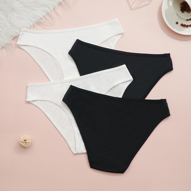 Women's Cotton Briefs Comfortable Underwear Low-rise and Hip-lifting Cotton Panties