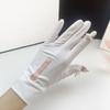 Women's Summer Anti-UV Ice Silk Gloves: Breathable, Non-Slip, Two-Finger Touchscreen for Riding & Driving