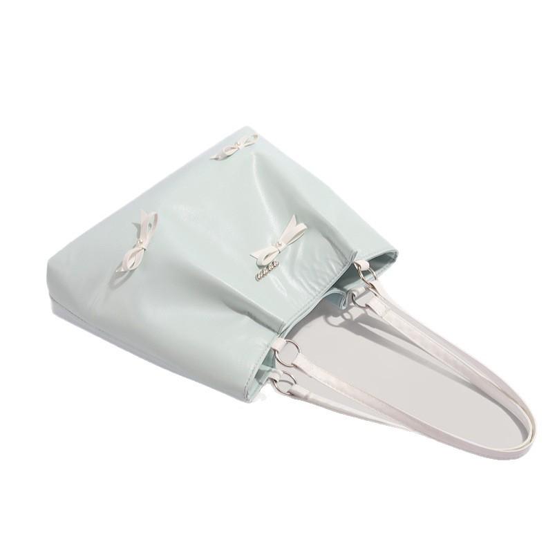 Bow Bag Casual Commuter Women'S Bag Dopamine Large Capacity Shoulder Bag Fashion Tote Bag Women