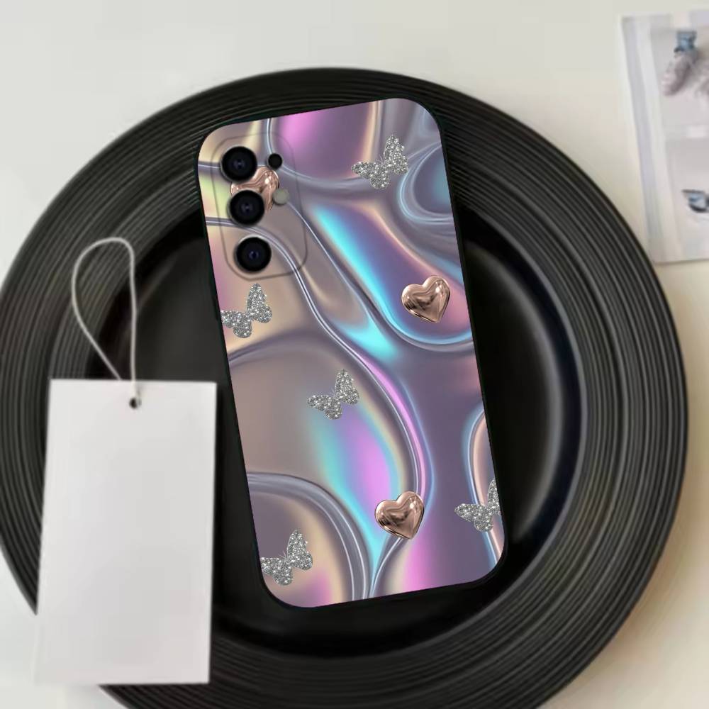 Folds T-Texture Phone Case For Samsung S25,S24,S21,S22,S23,S30,Ultra,S20,Plus,Fe,Lite,Note,10,Black Cover