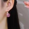 New Fashion Trend Unique Design Elegant Exquisite Light Amethyst Round Earrings for Women Jewelry Party Premium Gift Wholesale