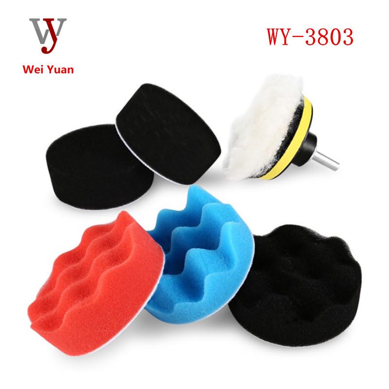 3" Car Polishing & Waxing Sponge Set with Backing Pad