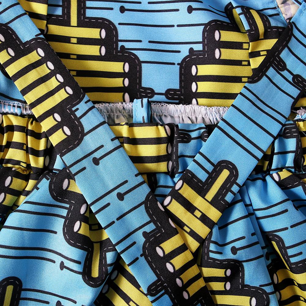 Ropa para bebés y niñas, vestido africano con estampado de estilo bohemio, mangas con volantes, sin espalda, para 1-6 años