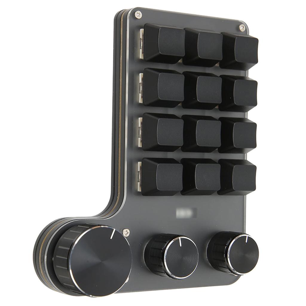 12 Key 3 Knob Mechanical Keyboard Red Switch Waterproof Dustproof Volume Control Multifunctional Keyboard for Game