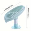 1PC Elegant Leaf Soap Holder Drains Powerful Adsorption Enhances Bathroom Decor and Keeps Soap Dry