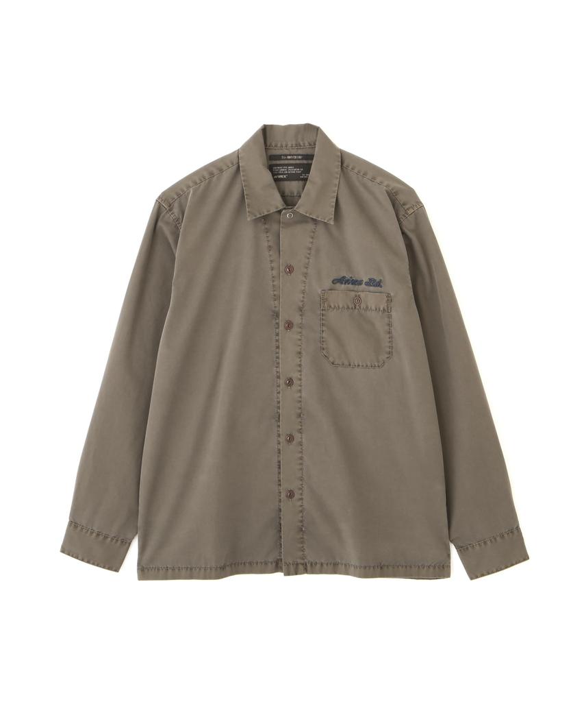 FADED ONE POINT WORK [AVIREX] WEB-EX SHIRT, Men's, 2XL, 050, Brown, 783-5120009