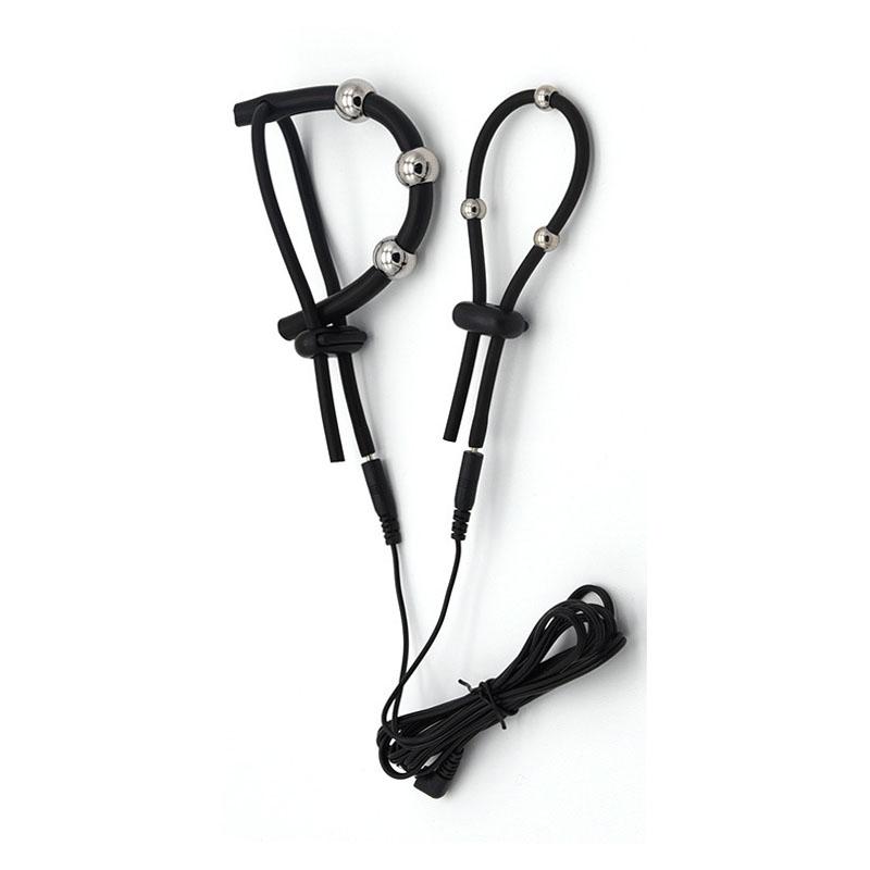 Electric Shock Sex Toys Penis Ring Masturbator,Electro Stimulation Bdsm Glans Trainer Cock Cage,Estim Urethral Catheter Sounds