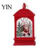 Storytelling Scene Light Vintage Christmas Lantern Night Light, Rectangular Glowing Tabletop Decor for Slender Design Bedside Lamp Mantel Party,