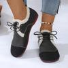 Fashion Women Casual Flats Shoes Lightweight Plush Cotton Warm Loafers Winter 2024 New Trend Lace Up Running Sneakers Zapatos De Mujer