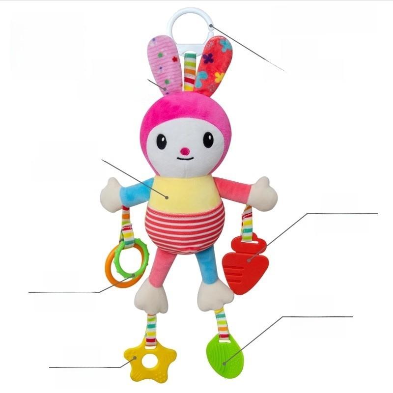 Infant Car Seat Hanging Toy With Plush Material And Interactive Sound For Newborns