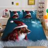 Supply Christmas Dog Three-Piece 3D Digital Printing Home Textile Bedding