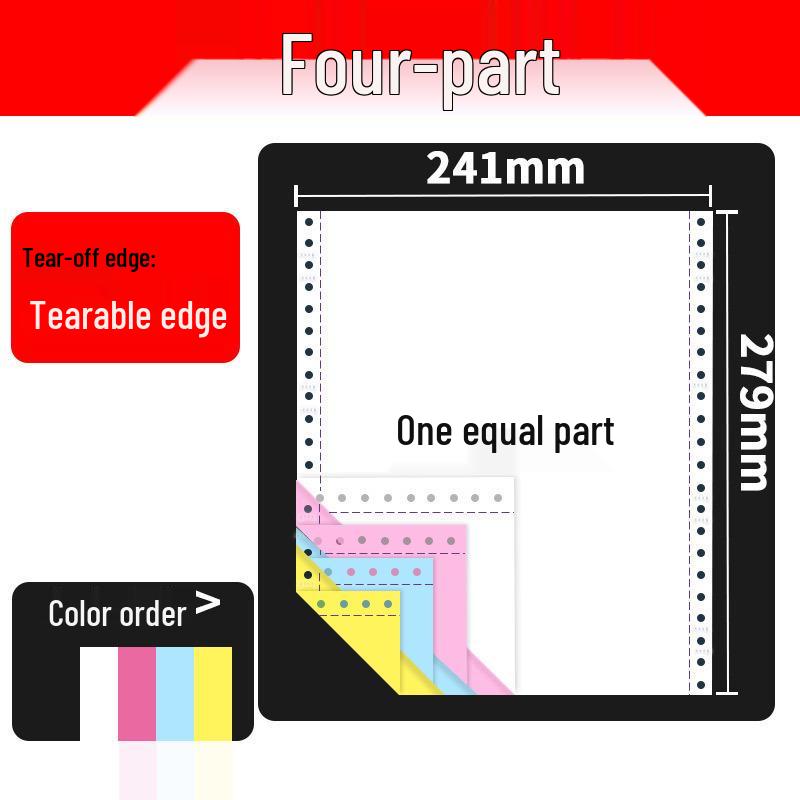Triplicate Dot Matrix Printer Paper: 2-part, 4-part, and 5-part Delivery Notes