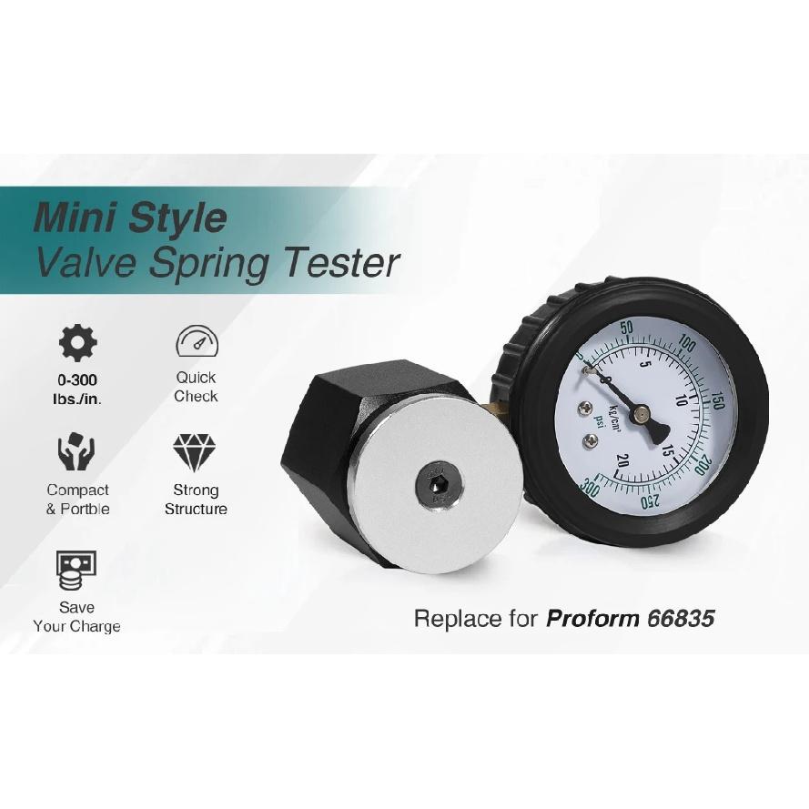 66835 Valve Spring Tester Use In Vise/Arbor Press, Valve Spring Pressure Rating Checker Gauge Tool, 0-300 Lb Range