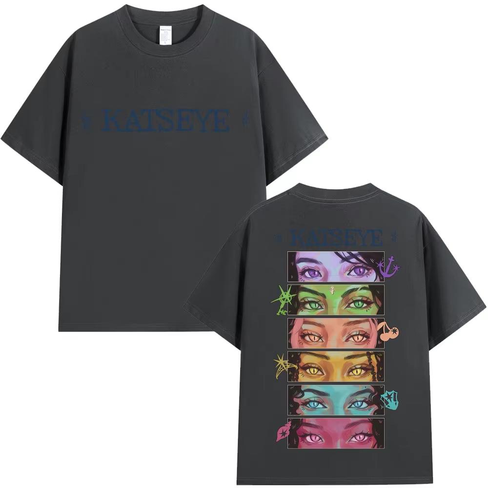 Kpop Katseye Eyes Graphic Print Fashion T Shirts Pop Music Unisex Unisex Korean Aesthetic TShirts Oversized Male Cotton Casual Tees