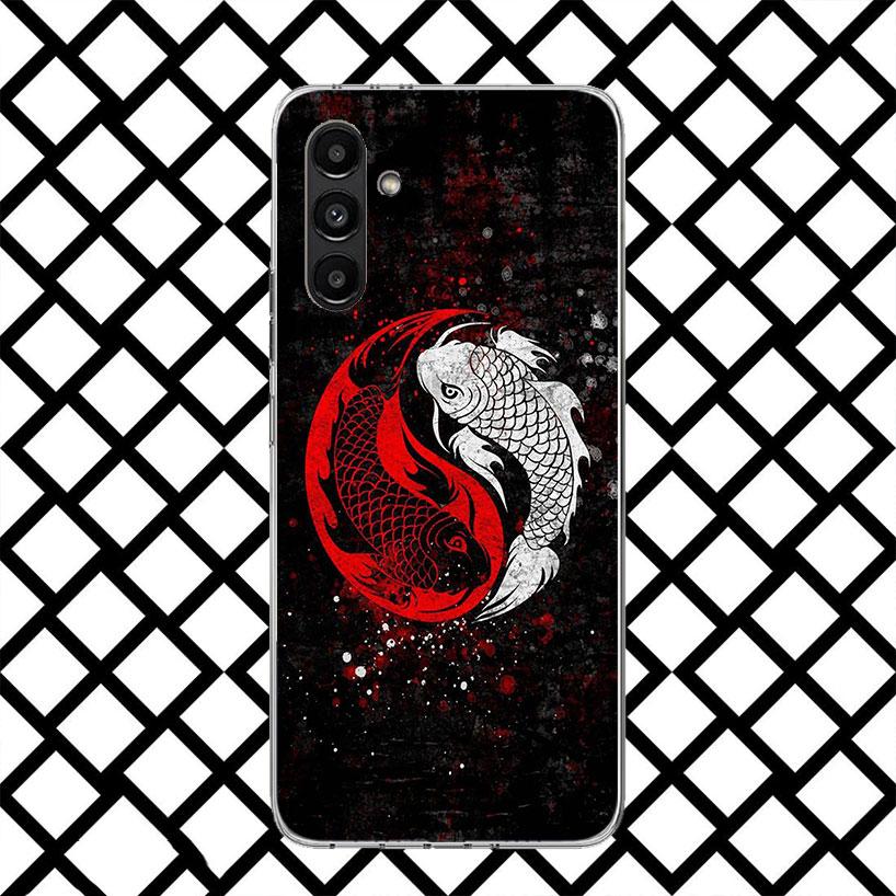 Koi Fish Art Phone Case for Samsung Galaxy A17 A37 A57 A16 A26 A36 A56 A15 A25 A35 A55 A14 A24 A34 A54 A13 A23 A33 A53 Galaxy A1