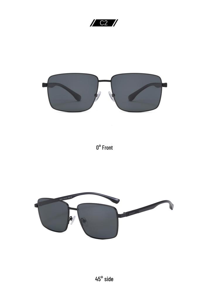 New Nylon Polarized Men's Square Sunglasses: Fashionable, Trendy Driving Shades