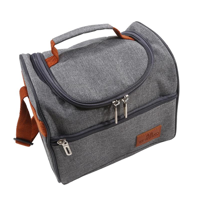 One-shoulder Lunch Box Toast Bag Portable Insulation Single-layer Large Capacity Food Hiking Picnic Bag